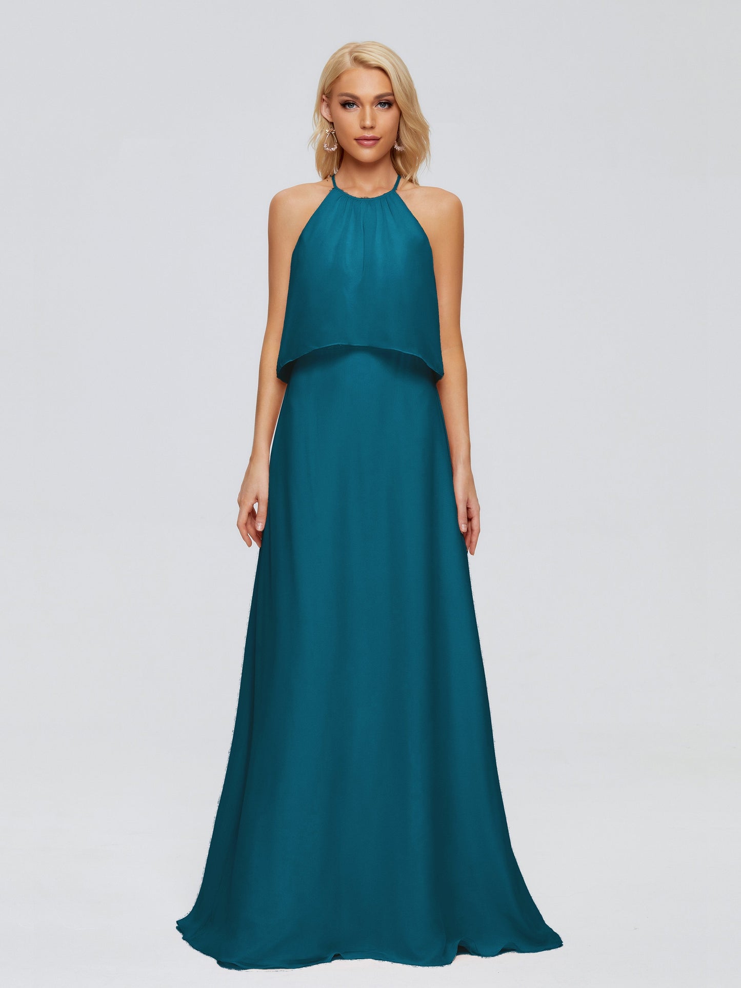 Liliana Column Halter Chiffon Bridesmaid Dresses