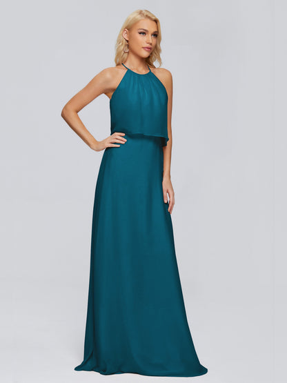 Liliana Column Halter Chiffon Bridesmaid Dresses