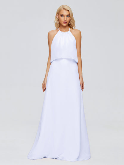 Liliana Column Halter Chiffon Bridesmaid Dresses