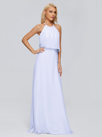 Liliana Column Halter Chiffon Bridesmaid Dresses