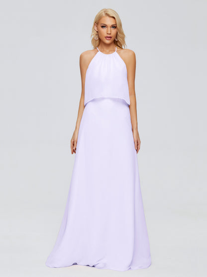 Liliana Column Halter Chiffon Bridesmaid Dresses