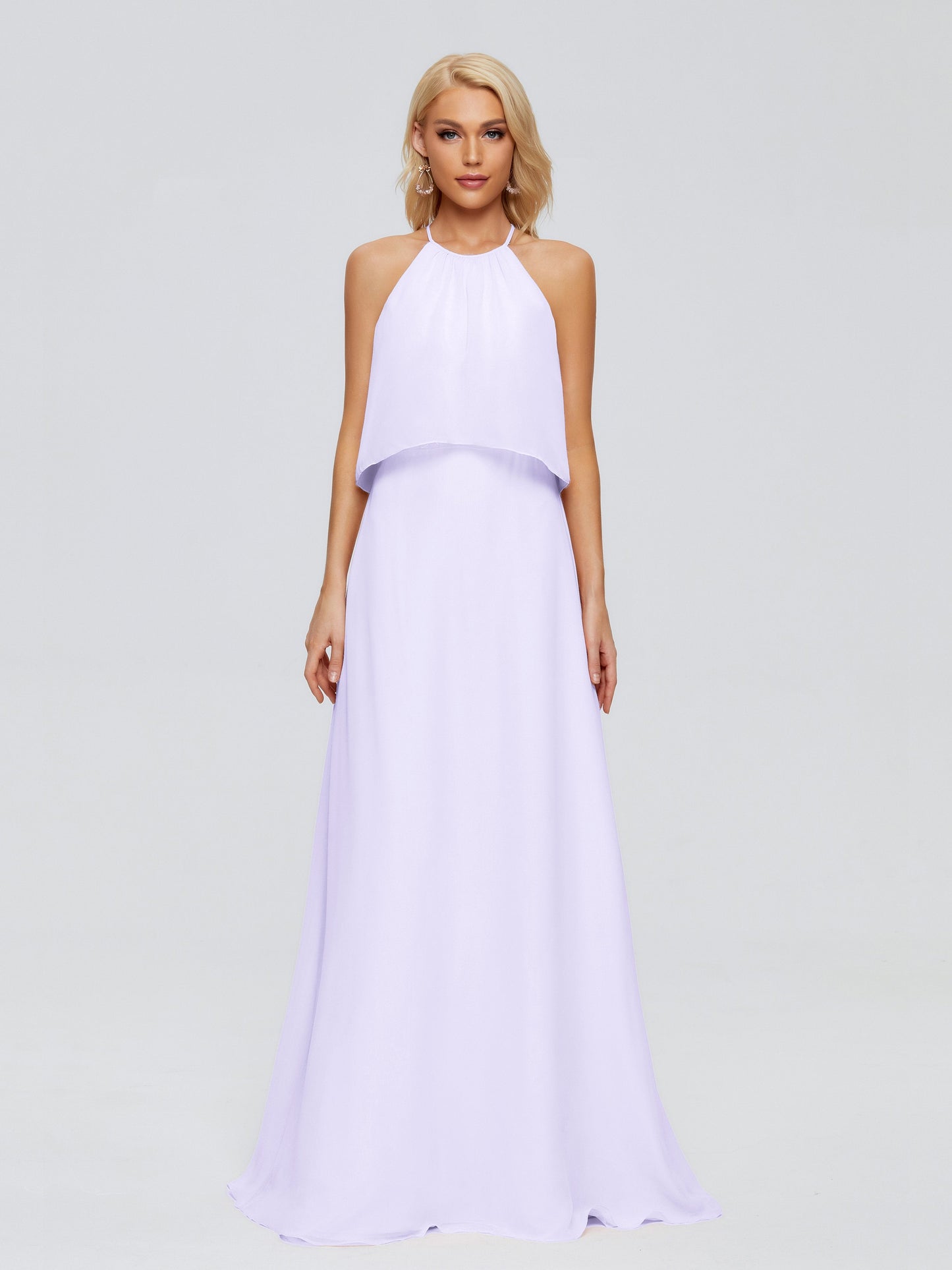 Liliana Column Halter Chiffon Bridesmaid Dresses