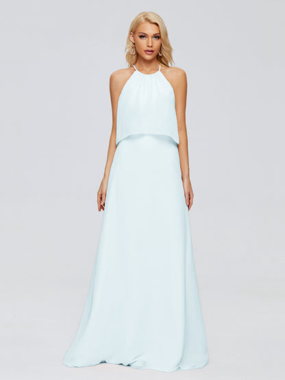 Liliana Column Halter Chiffon Bridesmaid Dresses