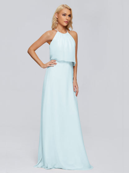 Liliana Column Halter Chiffon Bridesmaid Dresses