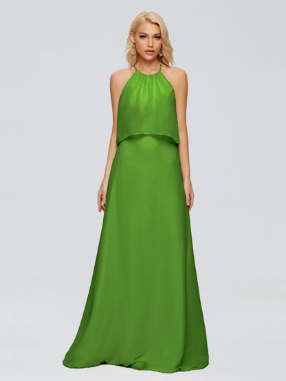 Liliana Column Halter Chiffon Bridesmaid Dresses