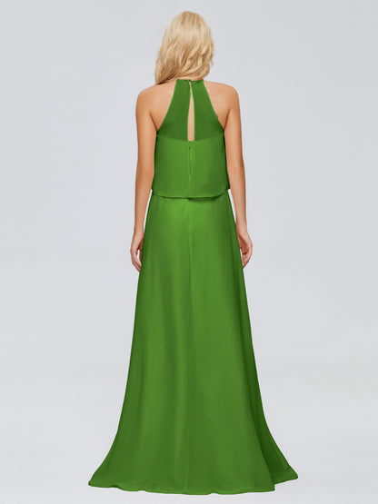 Liliana Column Halter Chiffon Bridesmaid Dresses