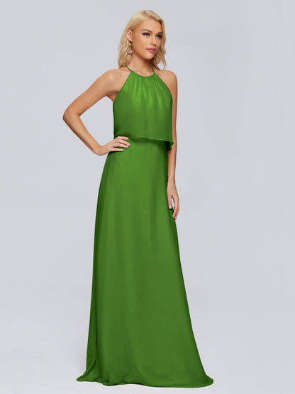 Liliana Column Halter Chiffon Bridesmaid Dresses