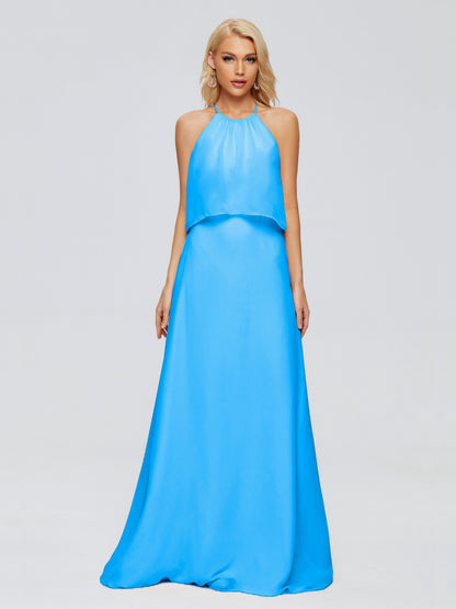 Liliana Column Halter Chiffon Bridesmaid Dresses