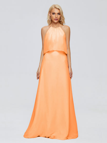 Liliana Column Halter Chiffon Bridesmaid Dresses
