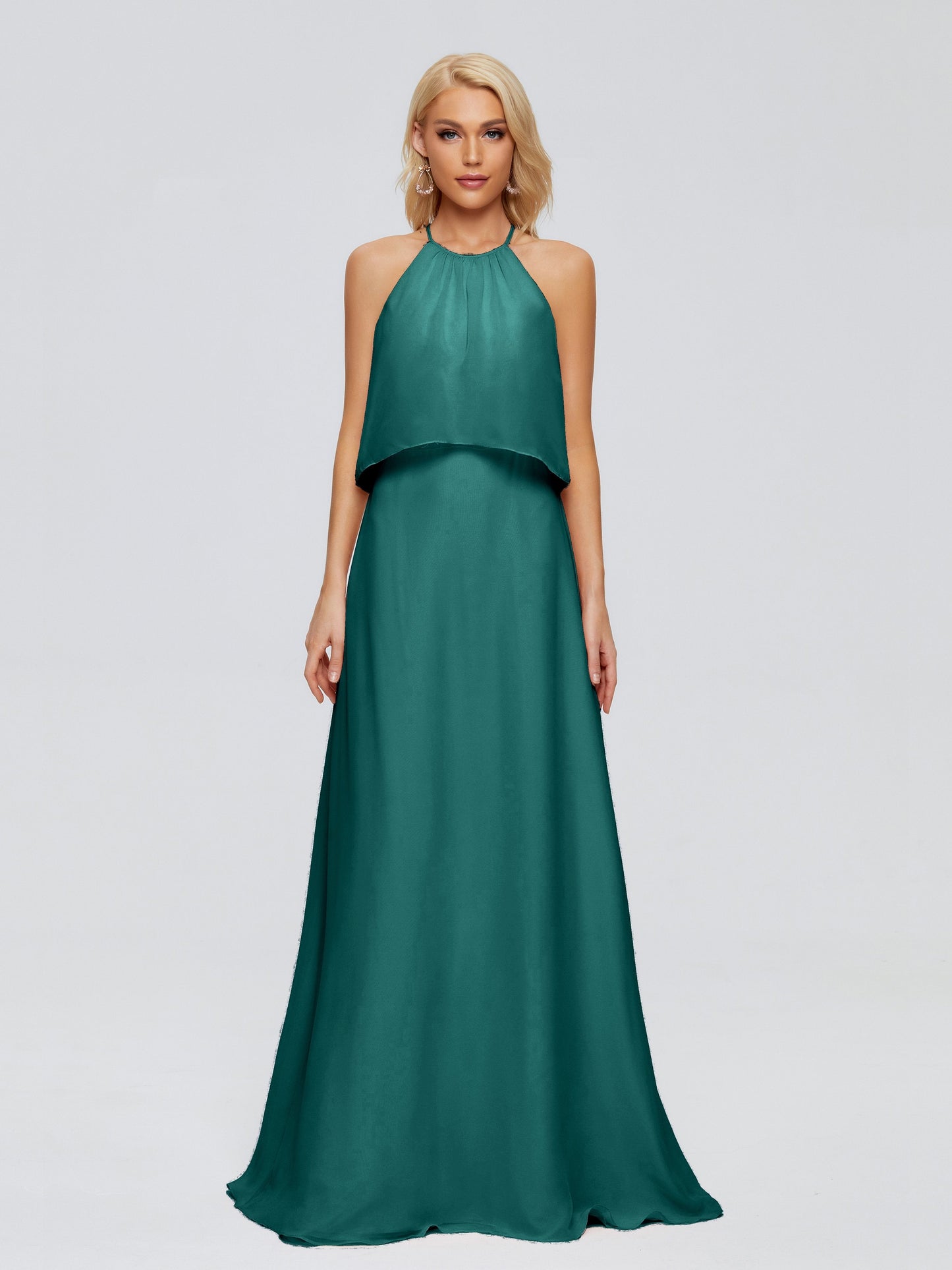 Liliana Column Halter Chiffon Bridesmaid Dresses