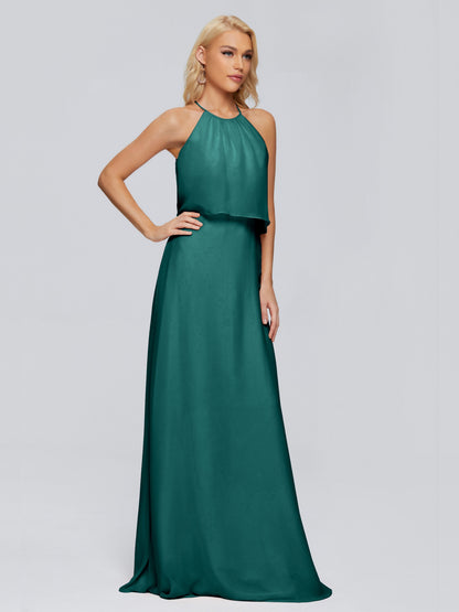 Liliana Column Halter Chiffon Bridesmaid Dresses