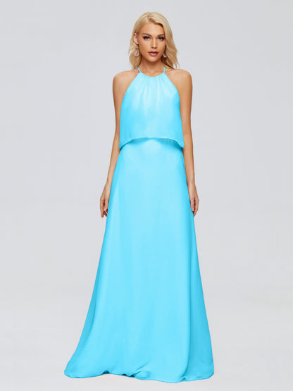 Liliana Column Halter Chiffon Bridesmaid Dresses