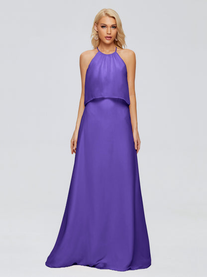 Liliana Column Halter Chiffon Bridesmaid Dresses