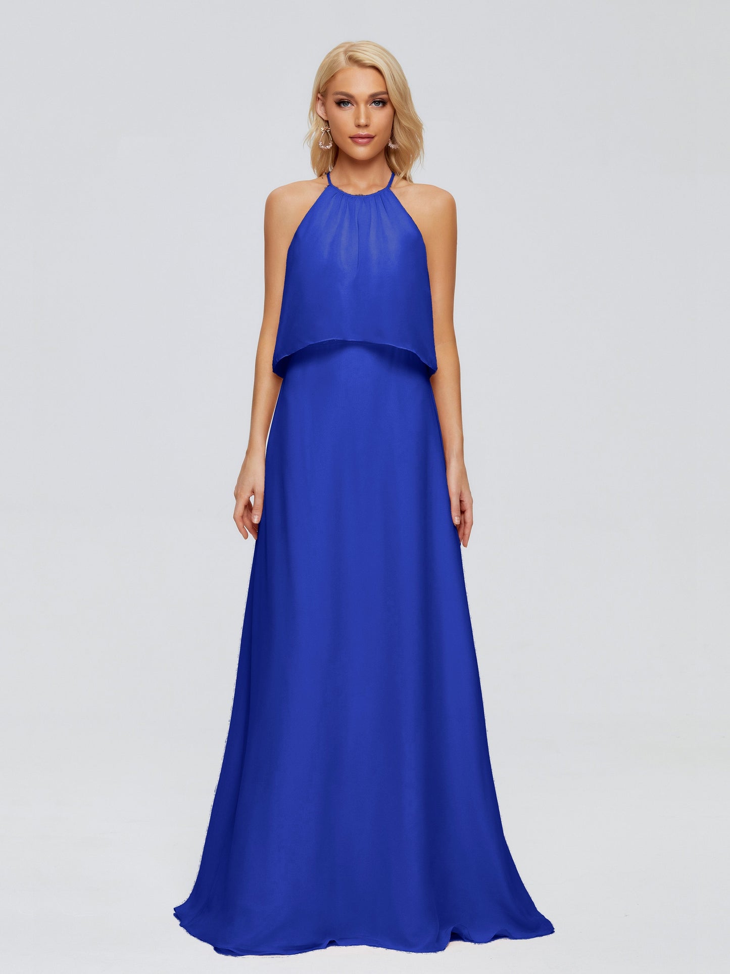Liliana Column Halter Chiffon Bridesmaid Dresses
