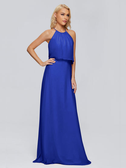 Liliana Column Halter Chiffon Bridesmaid Dresses