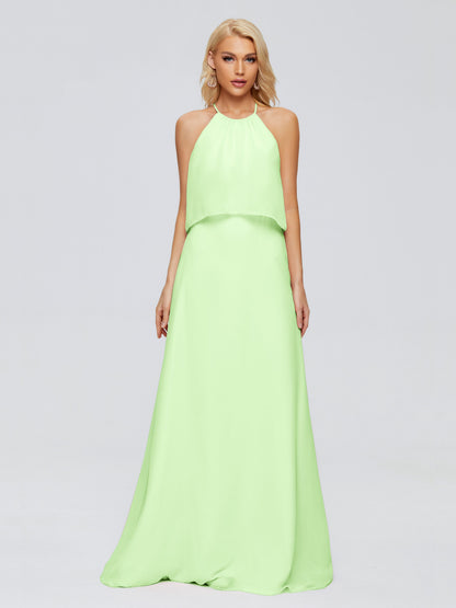 Liliana Column Halter Chiffon Bridesmaid Dresses