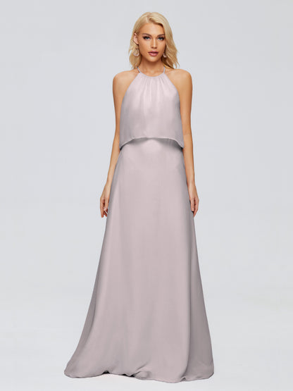 Liliana Column Halter Chiffon Bridesmaid Dresses