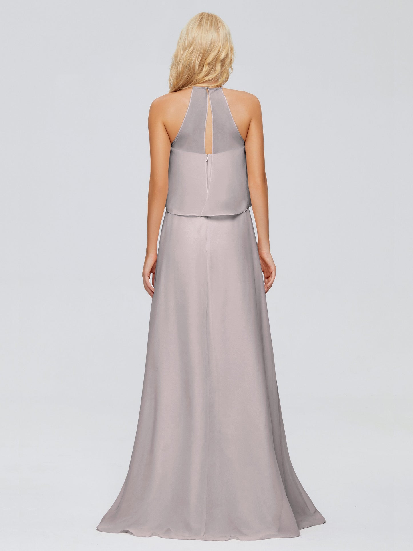 Liliana Column Halter Chiffon Bridesmaid Dresses