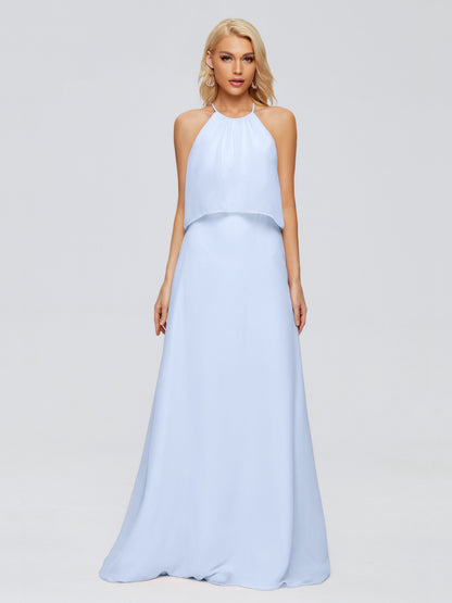 Liliana Column Halter Chiffon Bridesmaid Dresses
