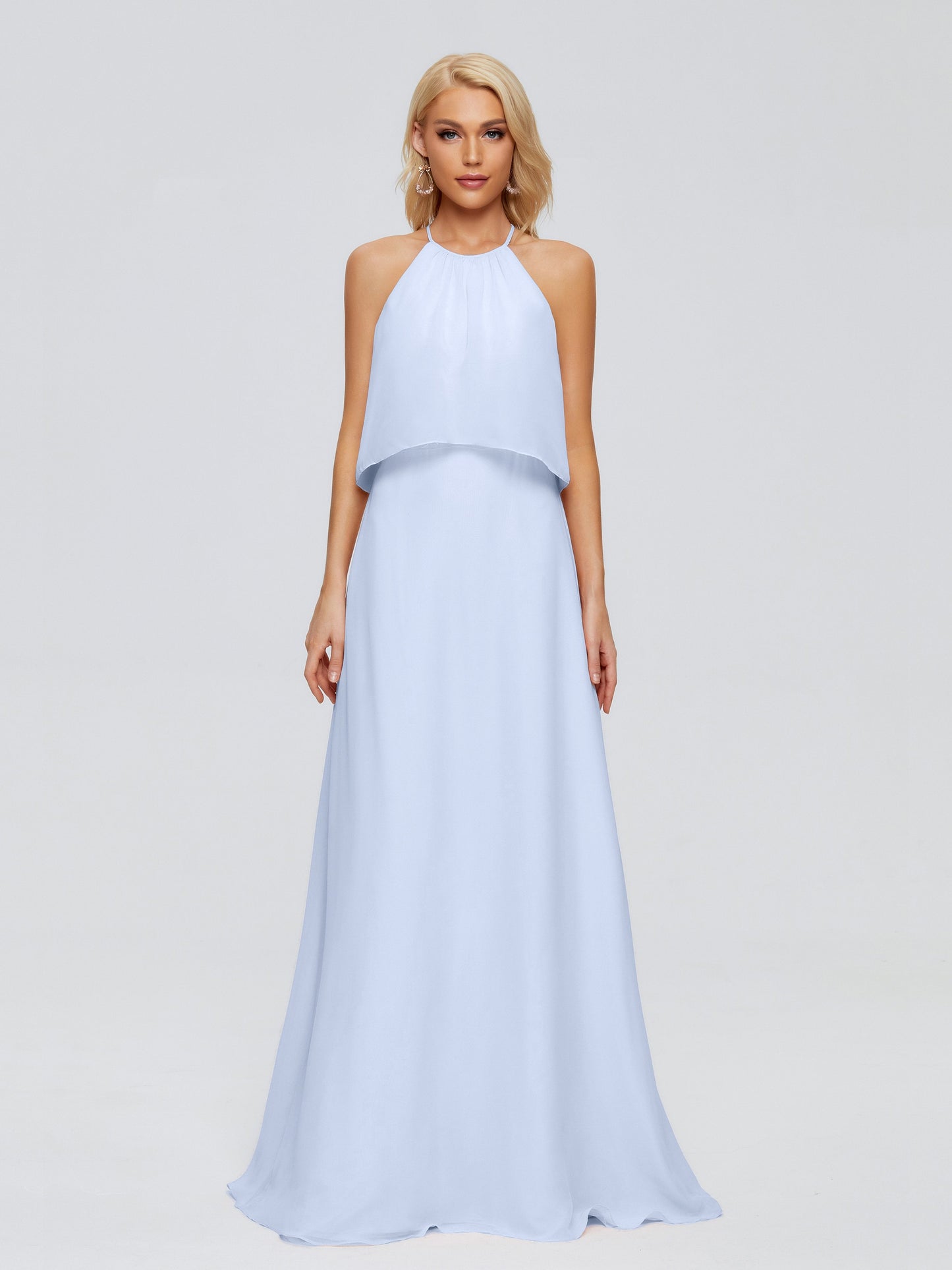 Liliana Column Halter Chiffon Bridesmaid Dresses