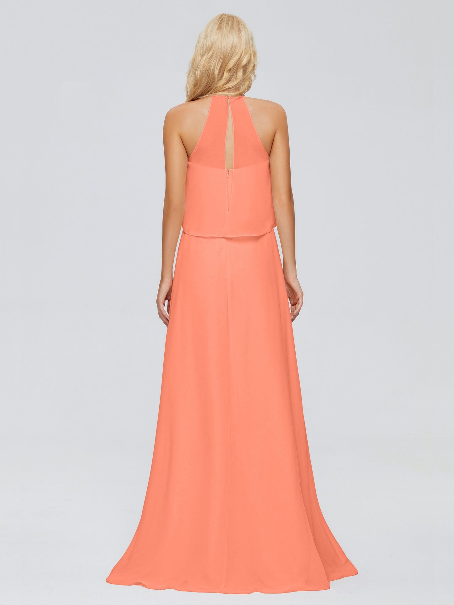 Liliana Column Halter Chiffon Bridesmaid Dresses