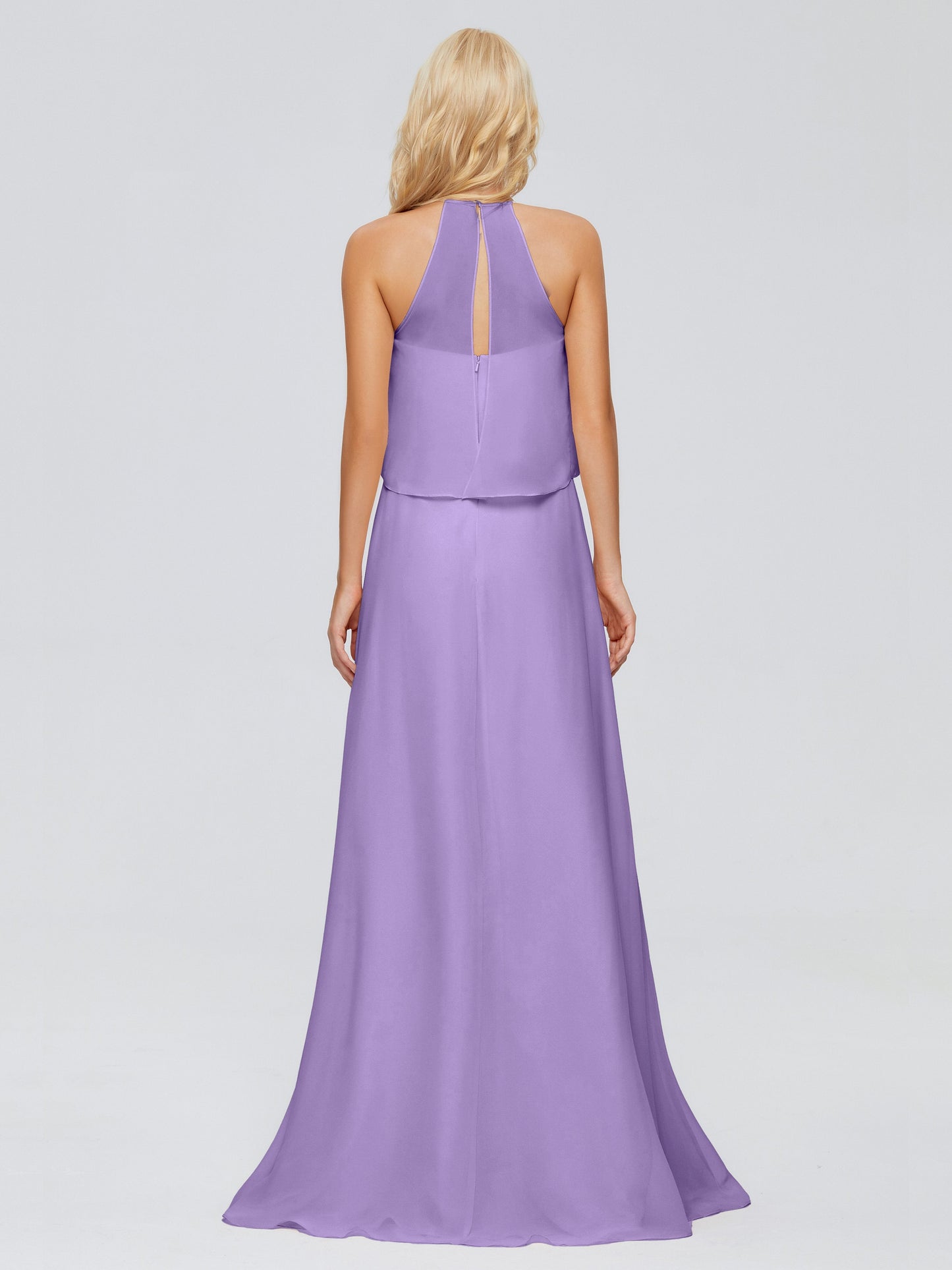 Liliana Column Halter Chiffon Bridesmaid Dresses