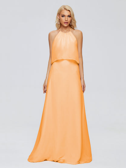 Liliana Column Halter Chiffon Bridesmaid Dresses
