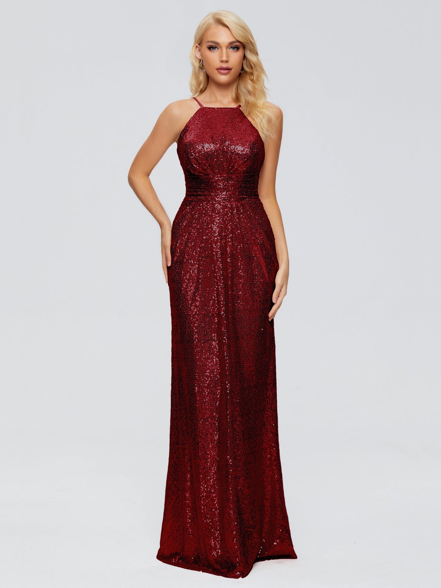 Mary Halter Hourglass Sequins Bridesmaid Dress