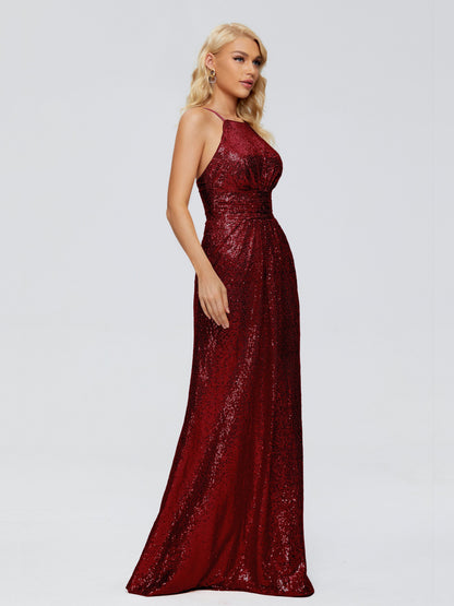 Mary Halter Hourglass Sequins Bridesmaid Dress