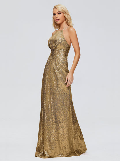 Mary Halter Hourglass Sequins Bridesmaid Dress