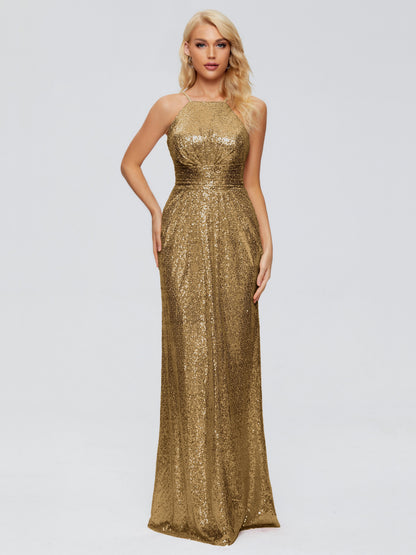 Mary Halter Hourglass Sequins Bridesmaid Dress
