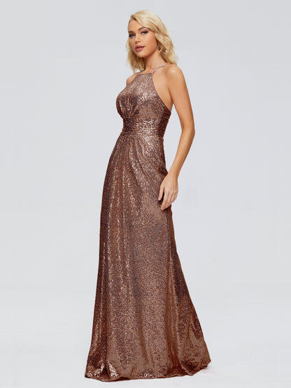 Mary Halter Hourglass Sequins Bridesmaid Dress