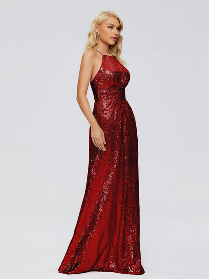 Mary Halter Hourglass Sequins Bridesmaid Dress