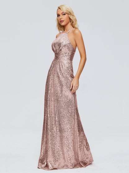 Mary Halter Hourglass Sequins Bridesmaid Dress