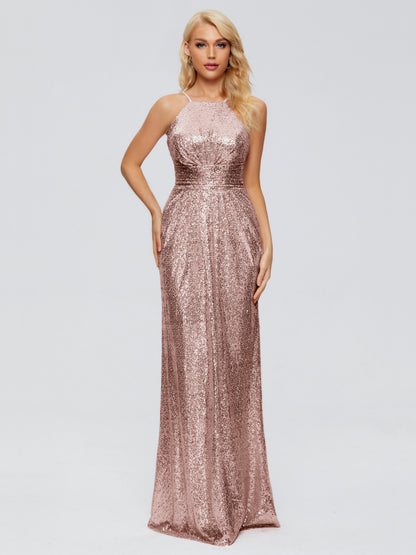 Mary Halter Hourglass Sequins Bridesmaid Dress