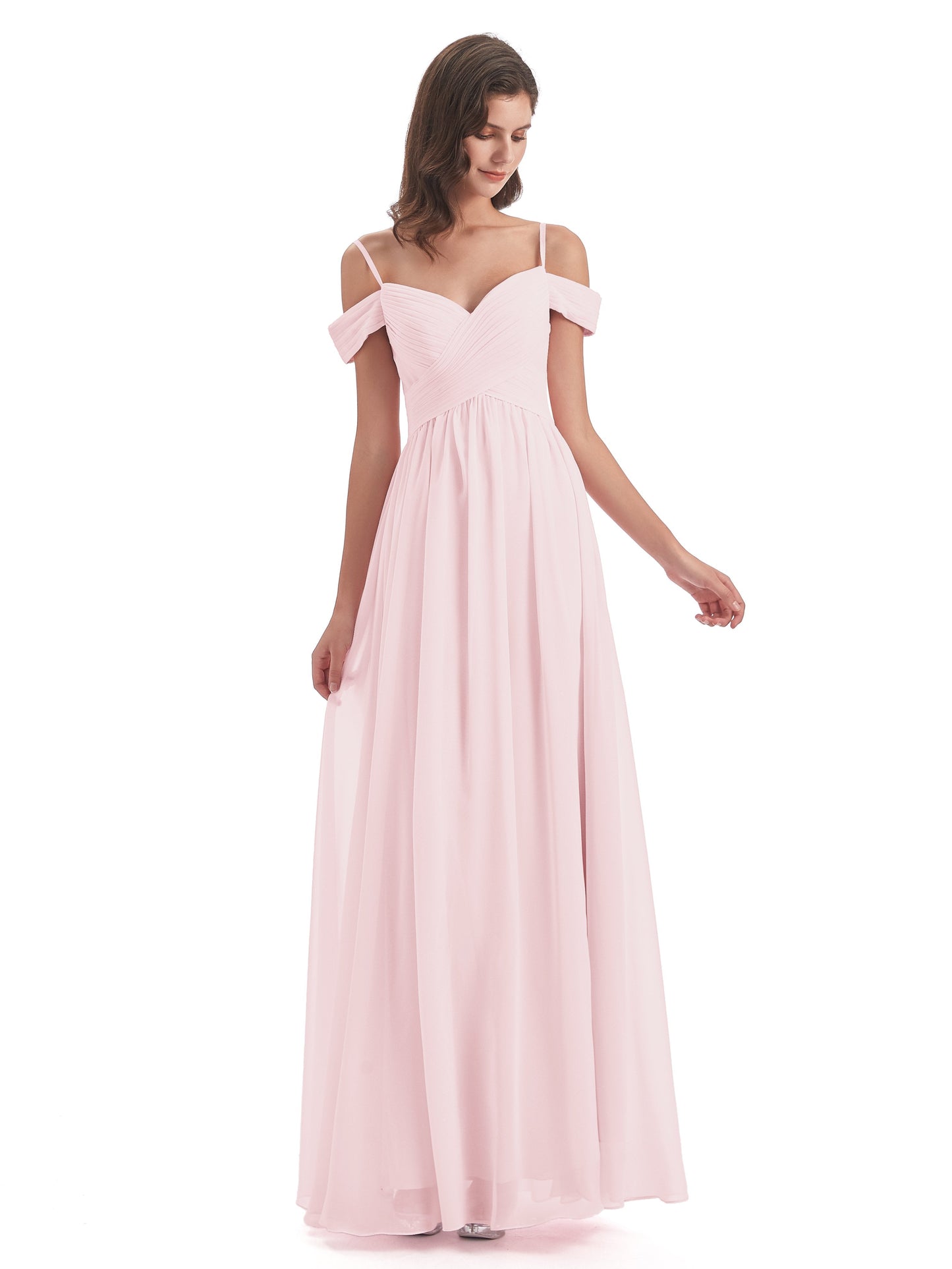 Mia A-line Off The Shoulder Long Bridesmaid Dresses