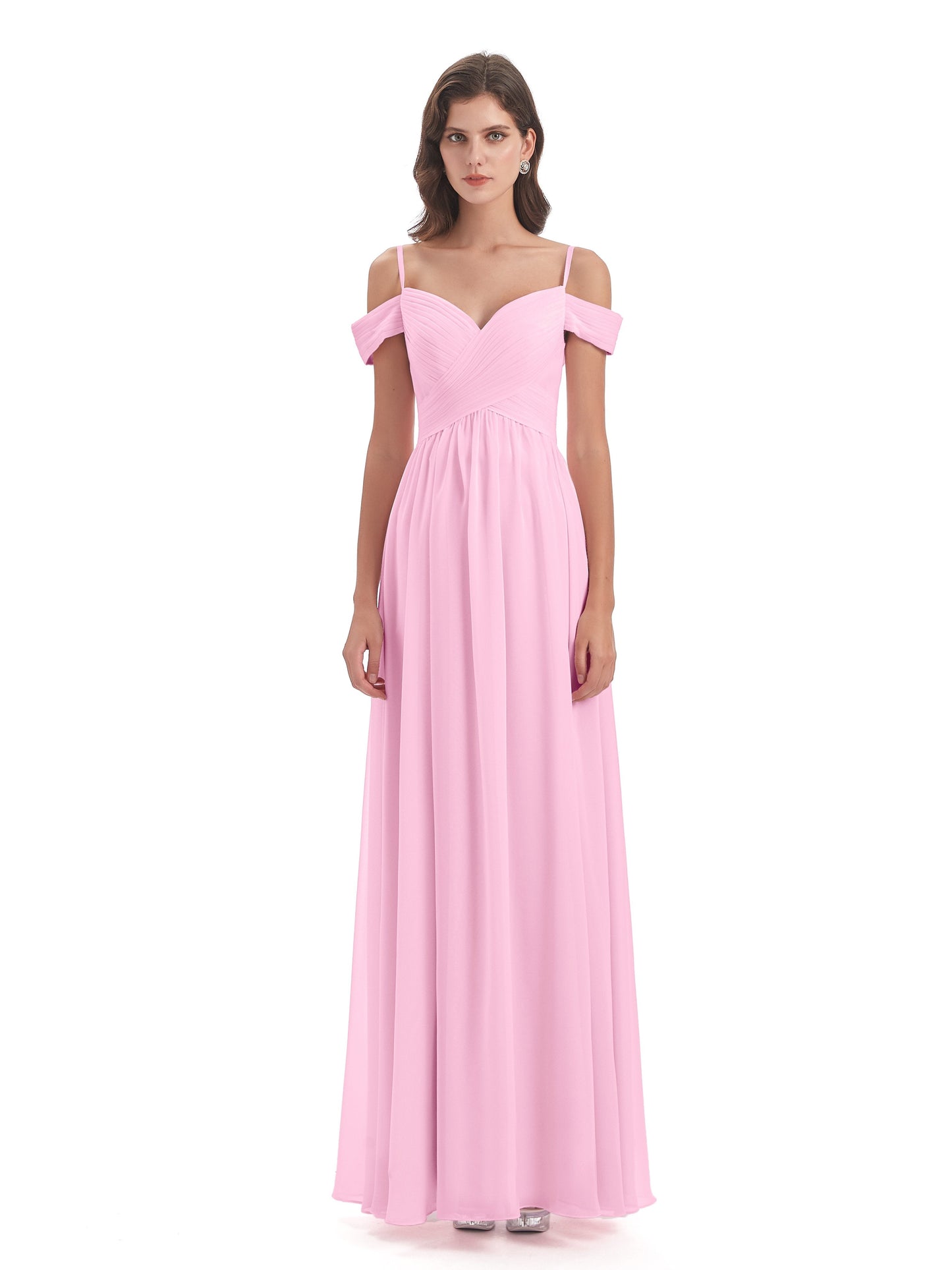 Mia A-line Off The Shoulder Long Bridesmaid Dresses