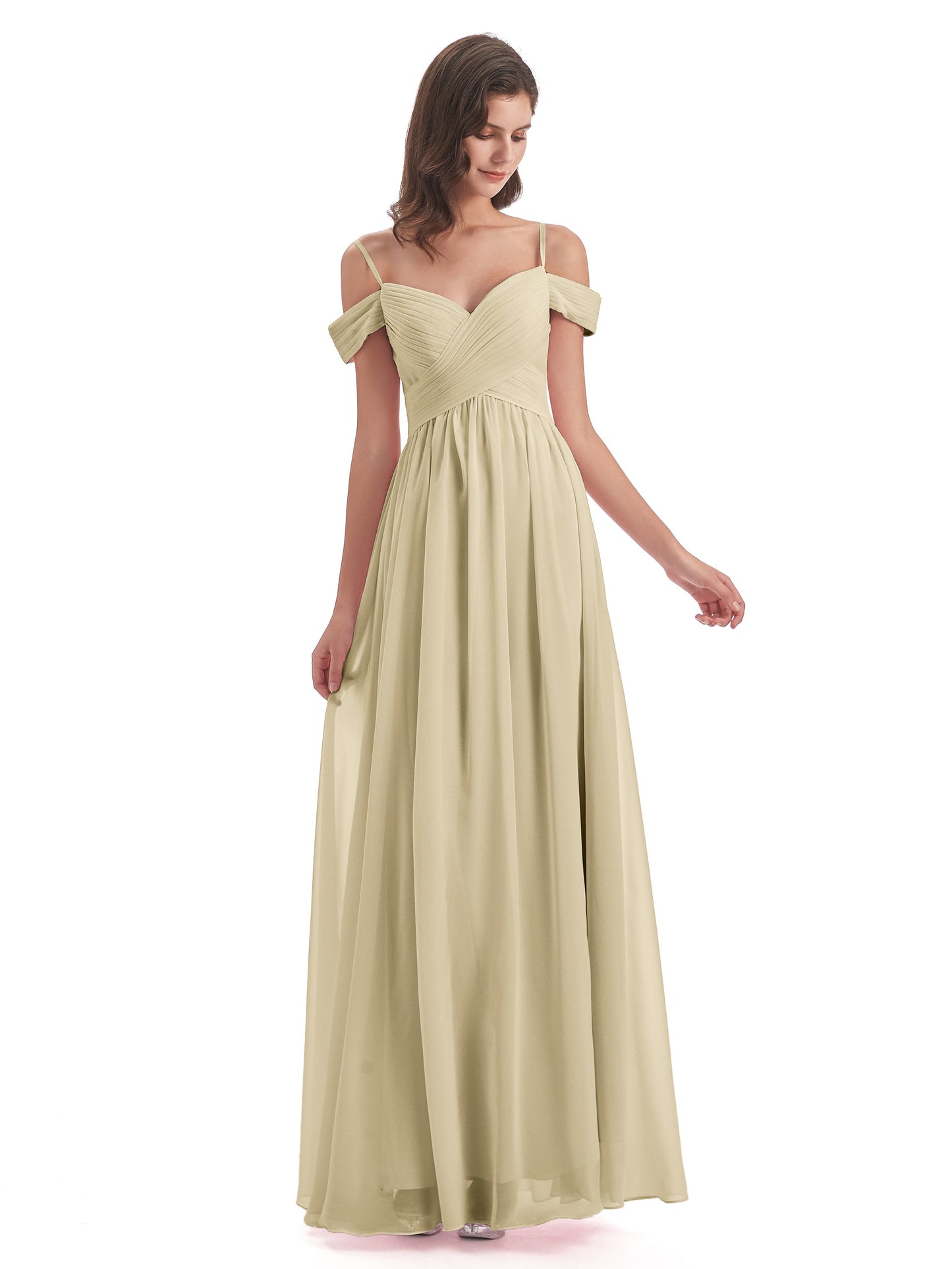 Mia A-line Off The Shoulder Long Bridesmaid Dresses