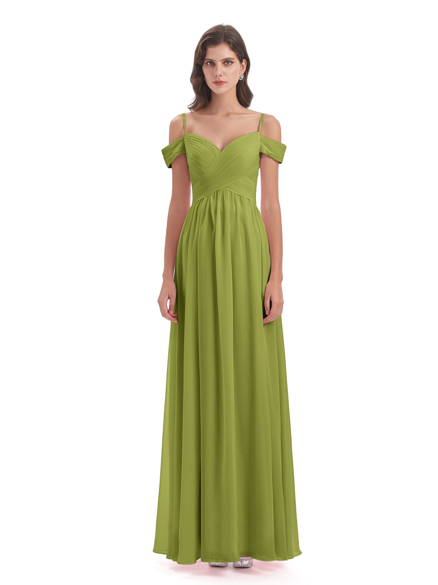 Mia A-line Off The Shoulder Long Bridesmaid Dresses