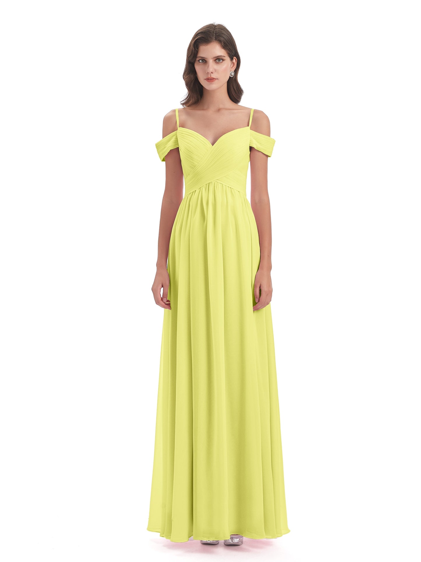 Mia A-line Off The Shoulder Long Bridesmaid Dresses