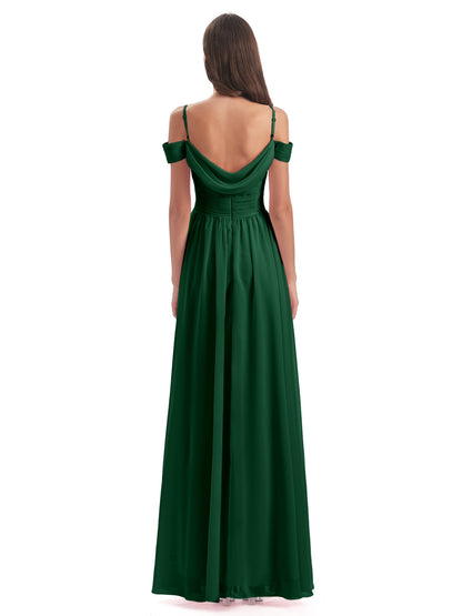 Mia A-line Off The Shoulder Long Bridesmaid Dresses