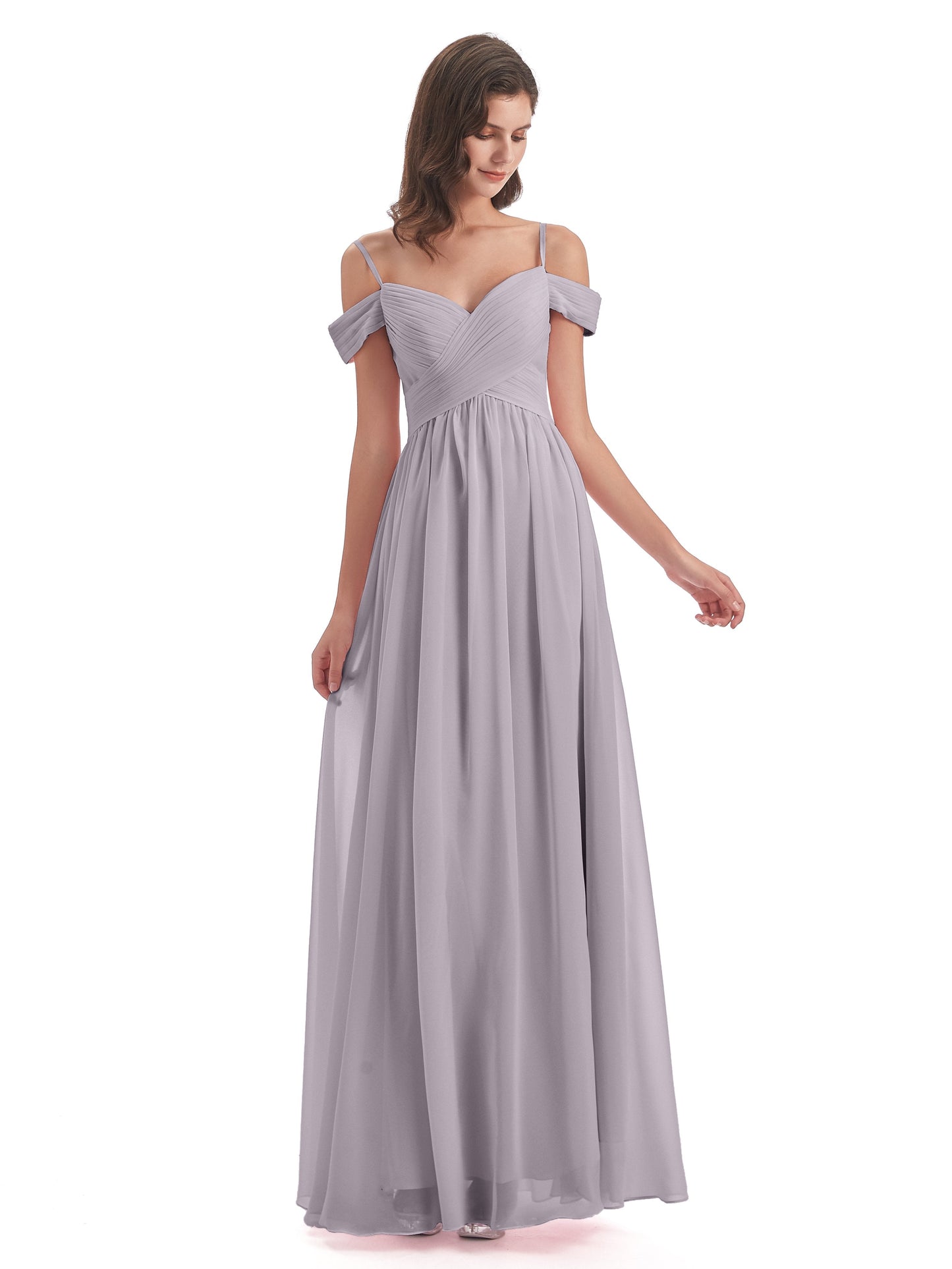 Mia A-line Off The Shoulder Long Bridesmaid Dresses