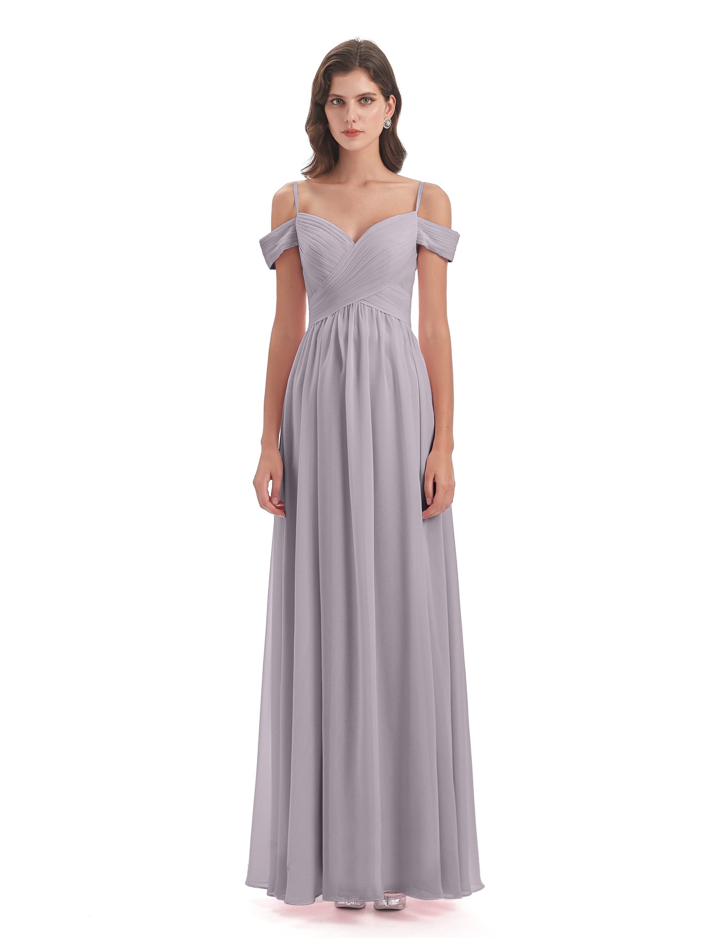 Mia A-line Off The Shoulder Long Bridesmaid Dresses
