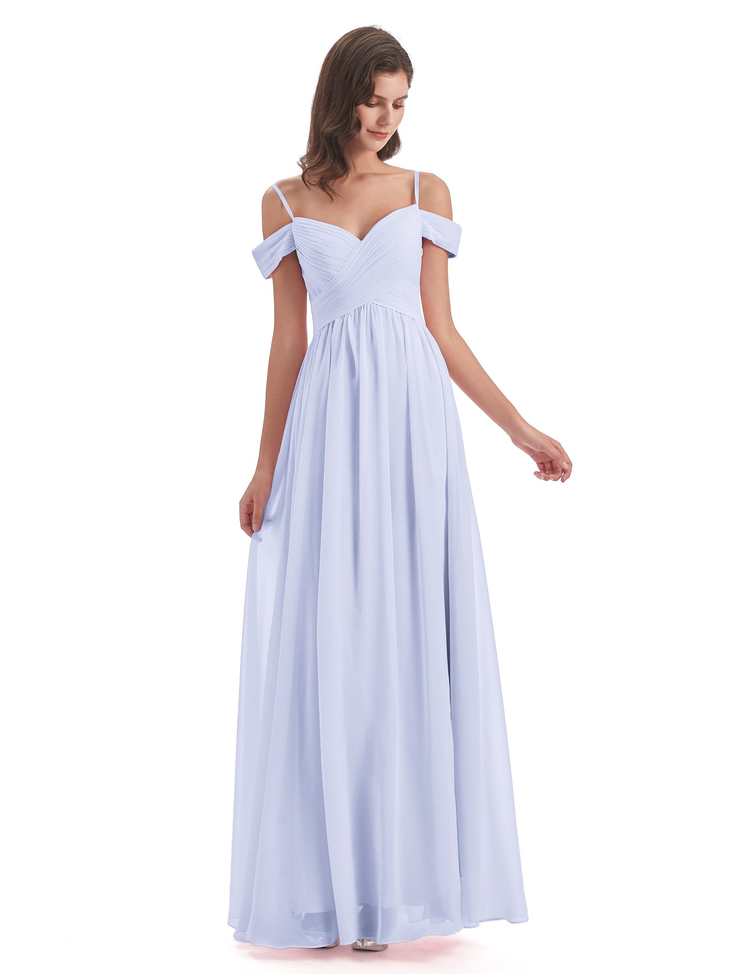 Mia A-line Off The Shoulder Long Bridesmaid Dresses