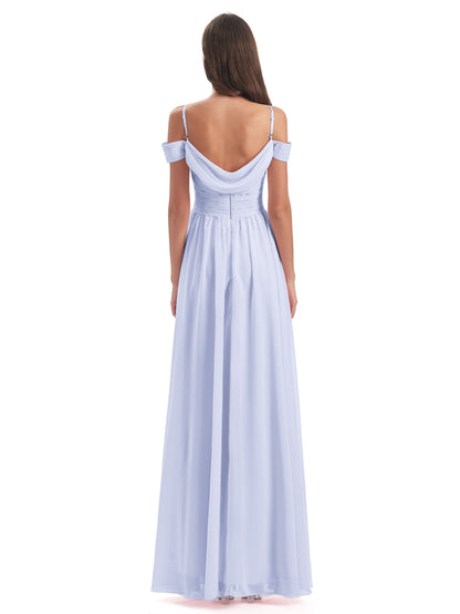 Mia A-line Off The Shoulder Long Bridesmaid Dresses