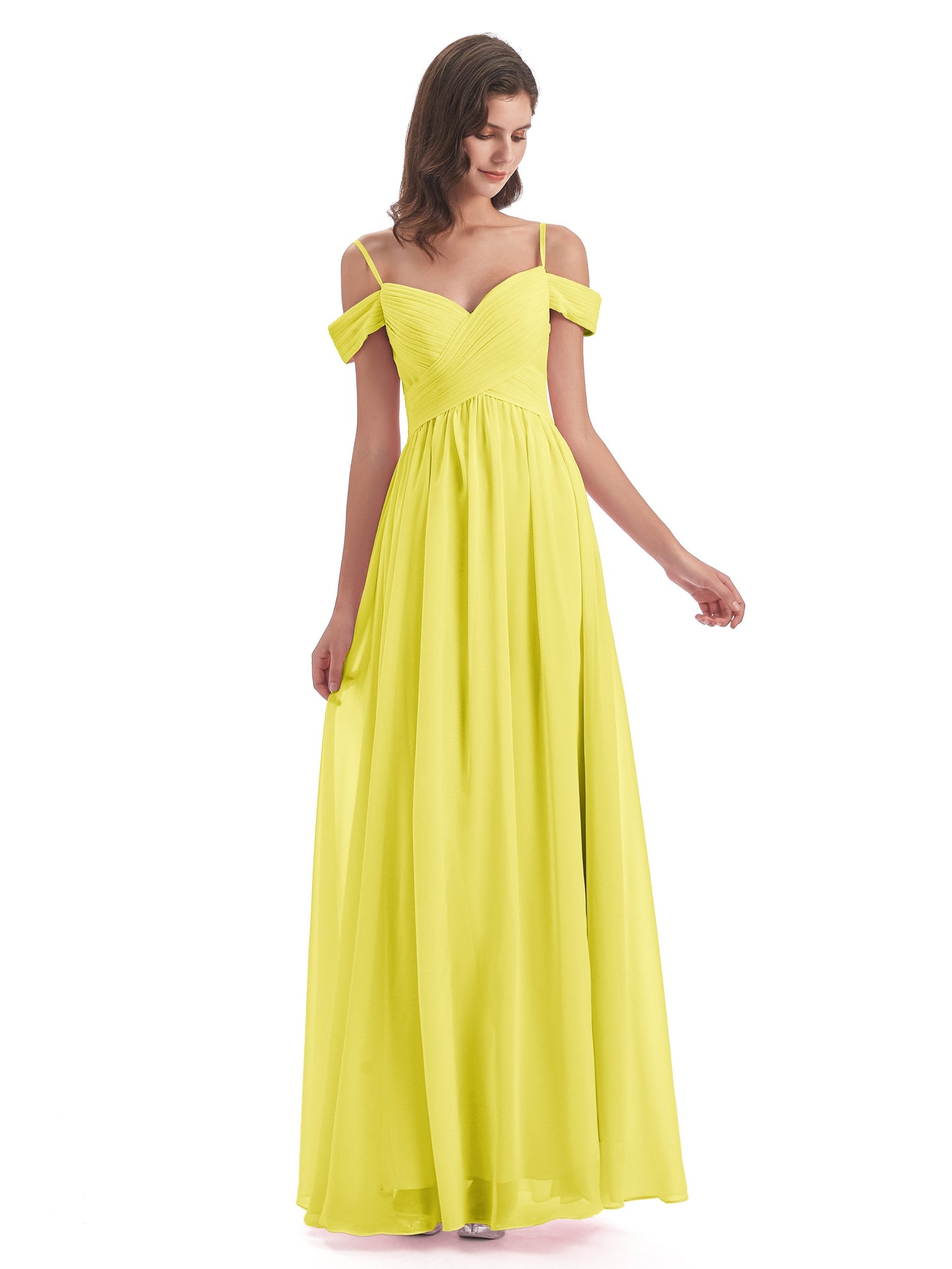 Mia A-line Off The Shoulder Long Bridesmaid Dresses
