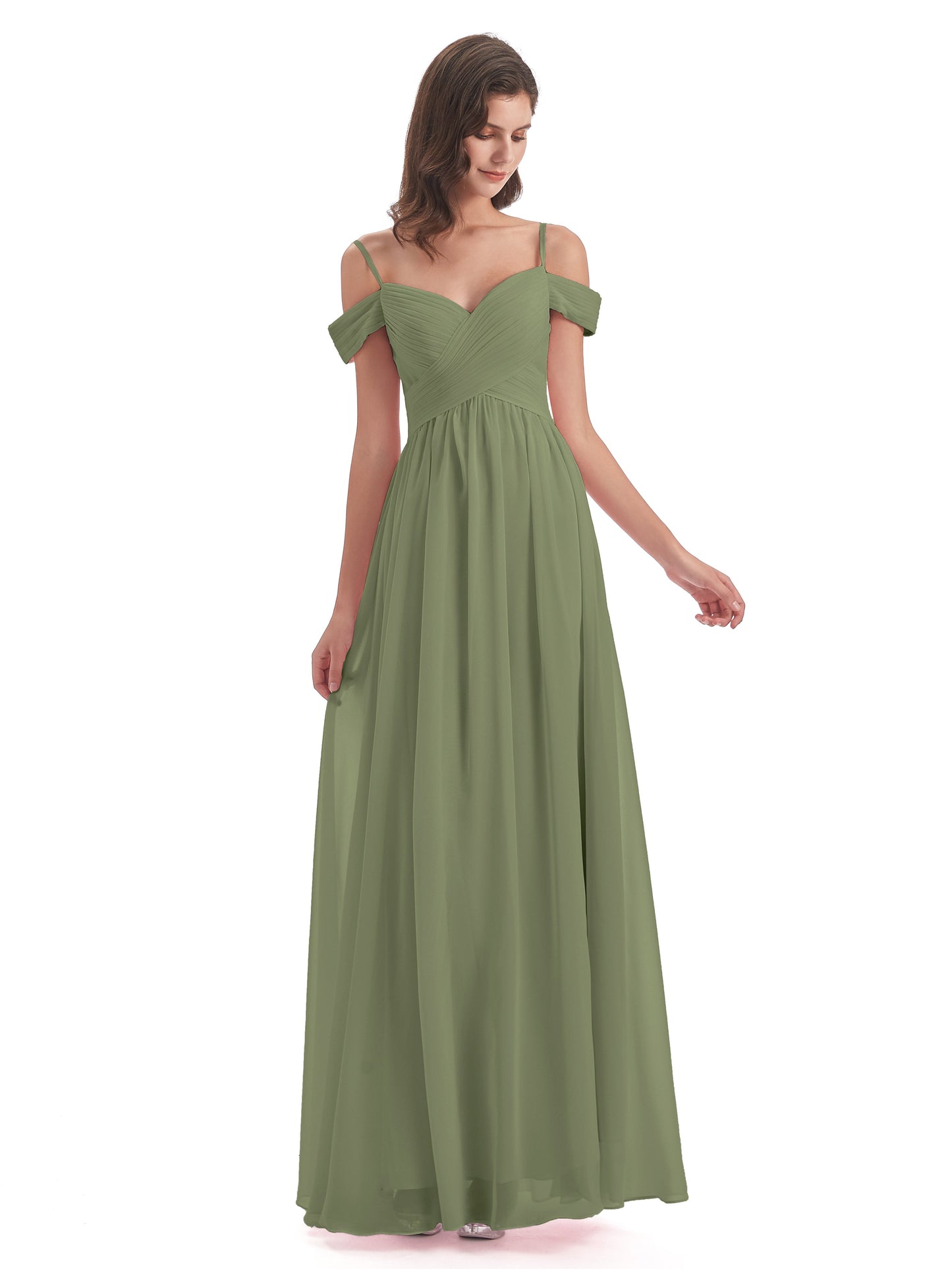 Mia A-line Off The Shoulder Long Bridesmaid Dresses