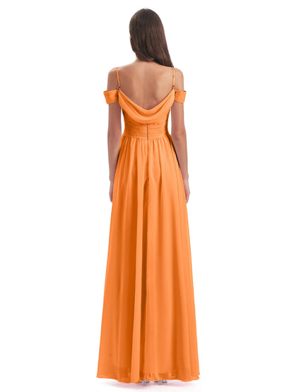 Mia A-line Off The Shoulder Long Bridesmaid Dresses