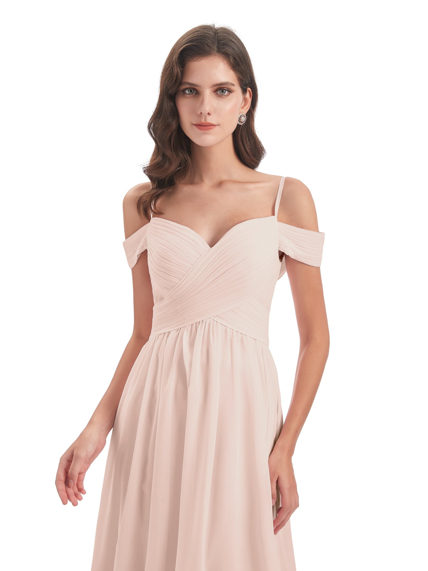 Mia A-line Off The Shoulder Long Bridesmaid Dresses