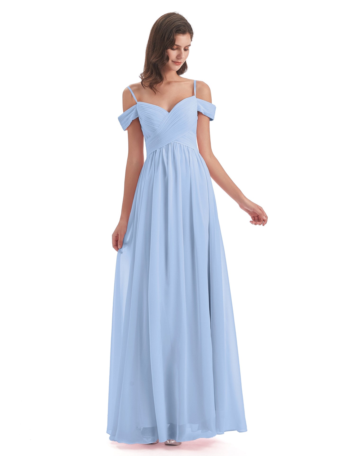 Mia A-line Off The Shoulder Long Bridesmaid Dresses